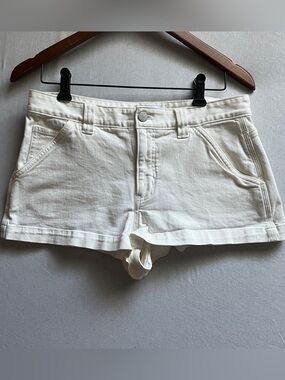 TNA Aritzia White Denim Shorts Women's Cutoff Short Shorts Size 6